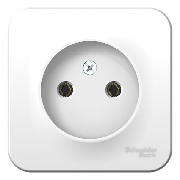 Розетка 1-м ОП Blanca 16А IP20 250В без заземл. без защ. шторок с изолир. пласт. бел SE BLNRA000111