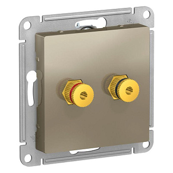 Аудиорозетка 2-м AtlasDesign шампань SE ATN000587