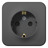 Розетка 1-м ОП Blanca 16А IP20 250В с заземл. защ. шторки с изолир. пластиной антрац. SE BLNRA011116