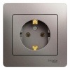 Розетка 1-м СП Glossa 16А IP20 с заземл. в сборе платина SE GSL001242