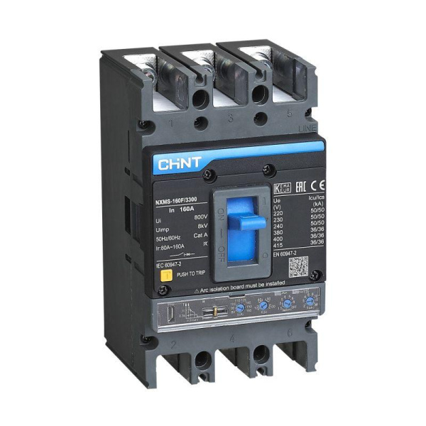 Авт. выкл. NXMS-160SF 3P 100A 36kA с электронным расцепителем (R) CHINT 264746